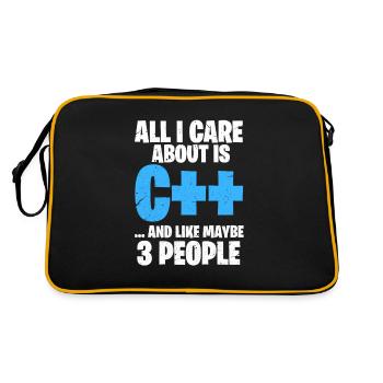 Programmer C ++ Code Coder Programming - Retro Bag - black/gold - Back