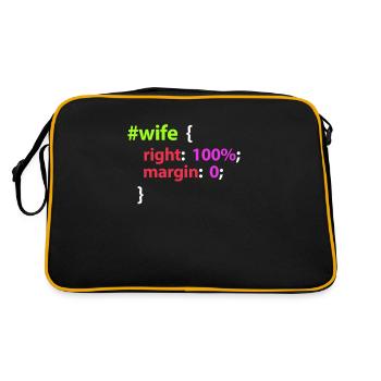 Programmierer - Retro Tasche - Schwarz/Gold - Hinten