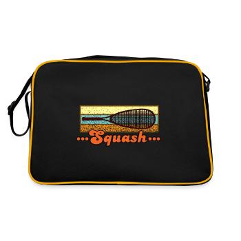 Squash - Retro Tasche - Schwarz/Gold - Hinten