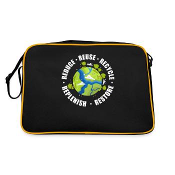 Changement climatique - Sac Retro - noir/or - Dos