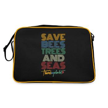Changement climatique - Sac Retro - noir/or - Dos