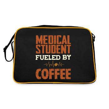 Médecin étudiant en médecine et café - Sac Retro - noir/or - Dos