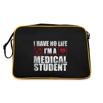Étudiant en médecine - Sac Retro - noir/or - Dos