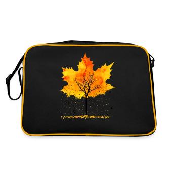 Maple leaves autumn fall autumn fall autumn leaves - Retro Bag - black/gold - Back