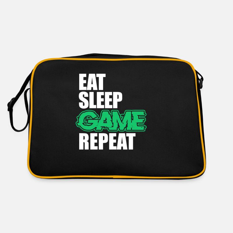 Gaming - Retro Tasche - Schwarz/Gold