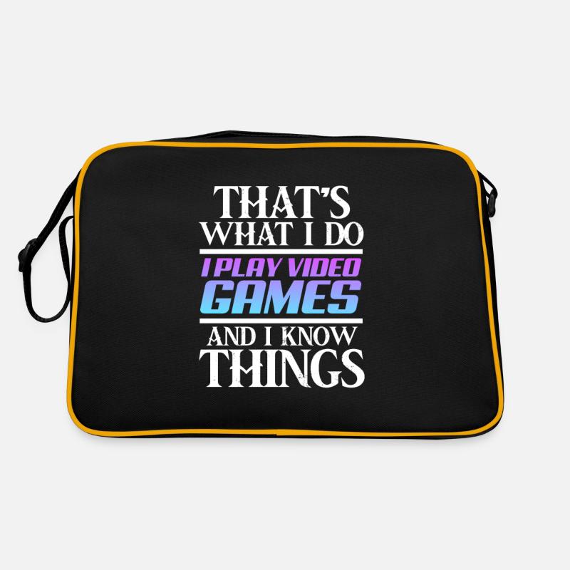 Gaming Gamer Zocken Computer Spiel Geschenk Retro Tasche