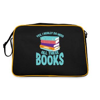 Bücher - Retro Tasche - Schwarz/Gold - Hinten