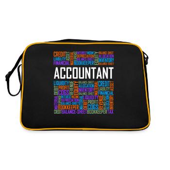 Accountant Words - Retro Bag - black/gold - Back