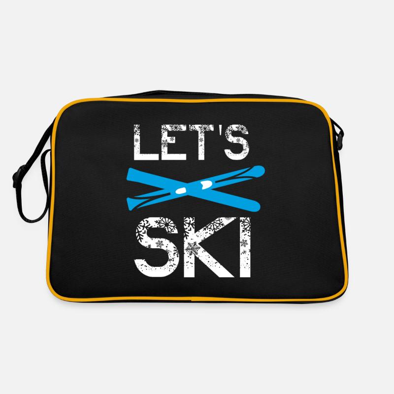 Allons skier - Sac Retro - noir/or