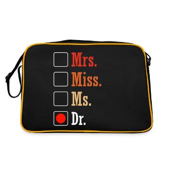 Chemise de répertoire de titre de doctorant drôle - Sac Retro - noir/or - Dos