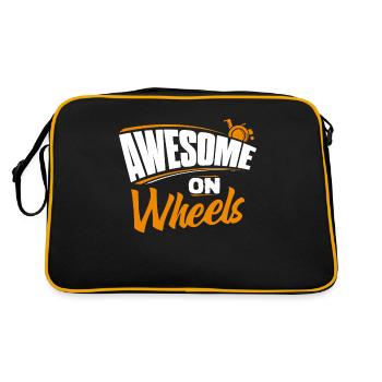 Rollstuhl - Retro Tasche - Schwarz/Gold - Hinten