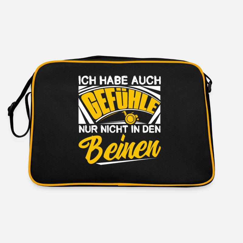 Querschnittsgelähmt Rollstuhl - Retro Tasche - Schwarz/Gold