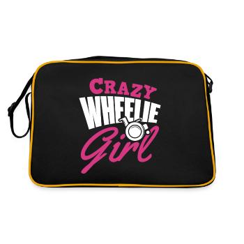 Rollstuhl Mädchen - Retro Tasche - Schwarz/Gold - Hinten