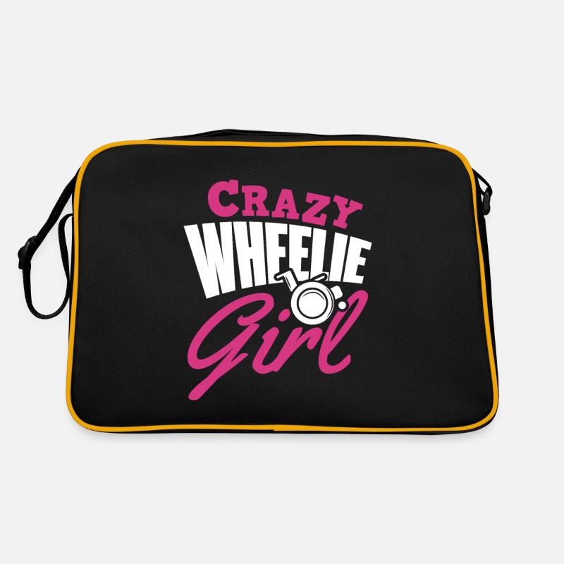 Rollstuhl Mädchen Retro Tasche