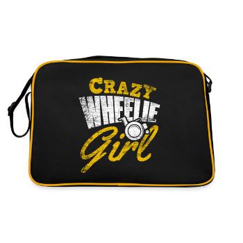 Rollstuhl Mädchen - Retro Tasche - Schwarz/Gold - Hinten