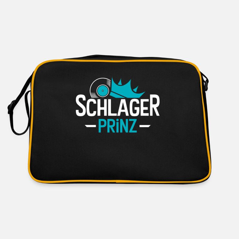 Schlager Prinz - Retro Tasche - Schwarz/Gold