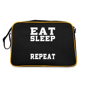 MANGER RÉPÉTER LE SOMMEIL - Sac Retro - noir/or - Dos