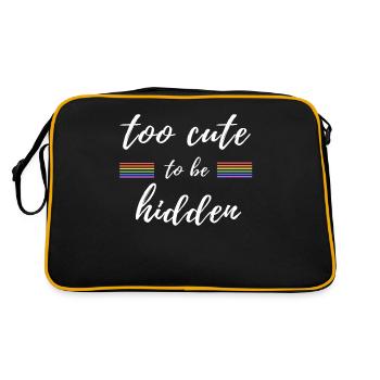 Trop mignon pour être caché Rainbow Gay Pride LGBTQ - Sac Retro - noir/or - Dos