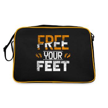 Barefoot feet - Retro Bag - black/gold - Back