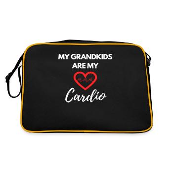 My grandkids are my cardio - Retro Bag - black/gold - Back