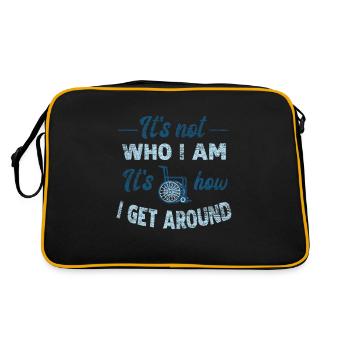 Rollstuhl - Retro Tasche - Schwarz/Gold - Hinten