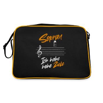 Sopran singen Chor - Retro Tasche - Schwarz/Gold - Hinten
