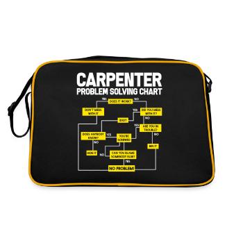 Carpenter carpenter carpenter artisan gift - Retro Bag - black/gold - Back