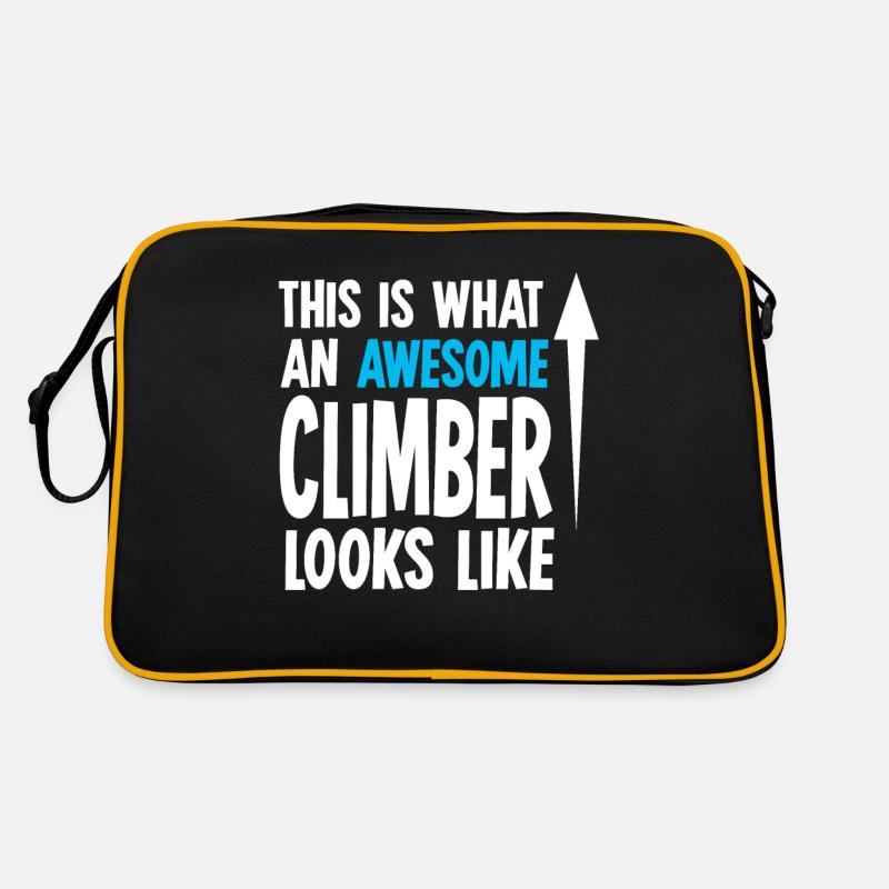 Bergsteigen Bergsteiger Climbing Klettern Berge Retro Tasche