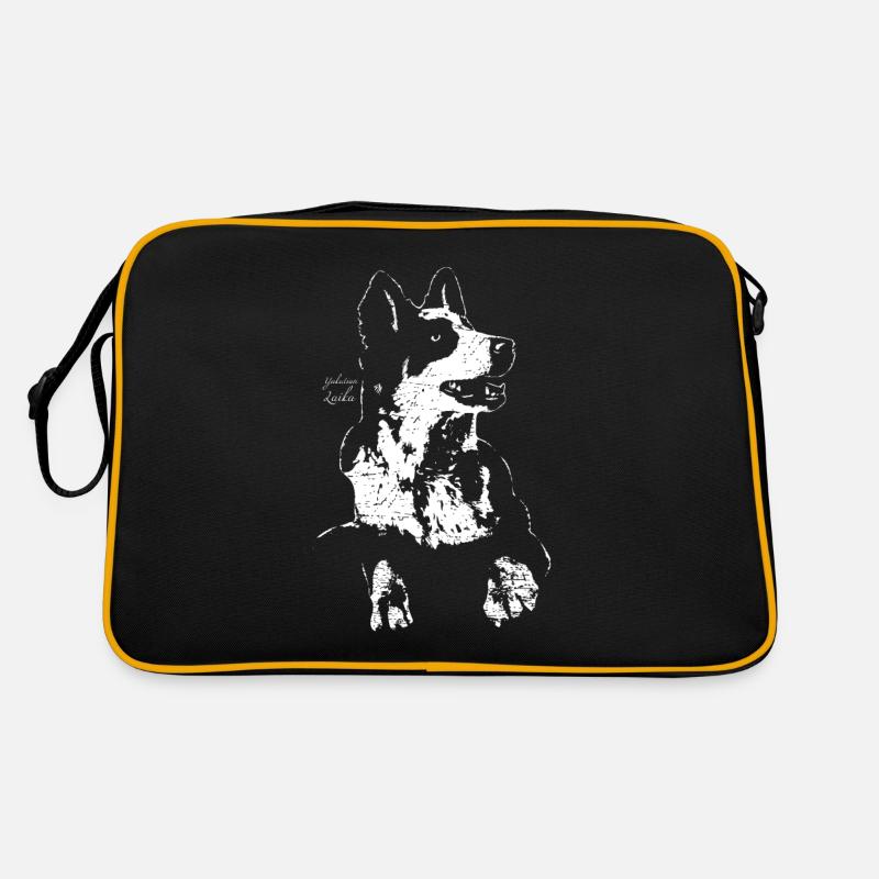 Yakutian Laika - Retro Tasche - Schwarz/Gold