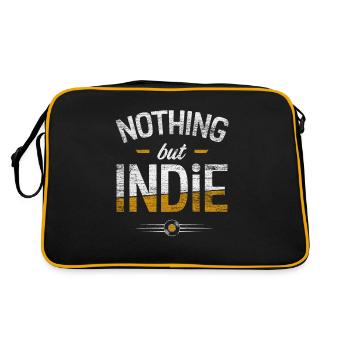 Indie Musik Rock - Retro Tasche - Schwarz/Gold - Hinten