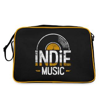 Indie Rock Musik - Retro Tasche - Schwarz/Gold - Hinten