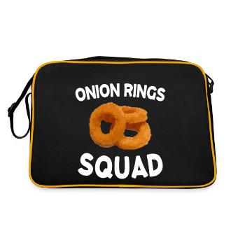 Oignon Rings Fried Oignon Rings Oignon cadeau - Sac Retro - noir/or - Dos