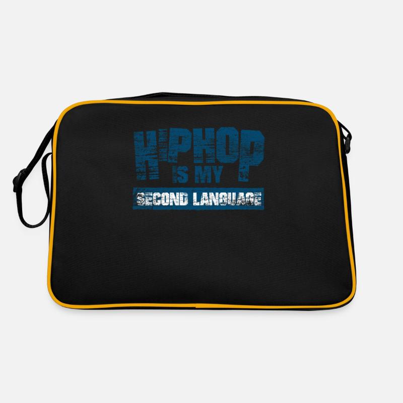Hip Hop - Retro Tasche - Schwarz/Gold