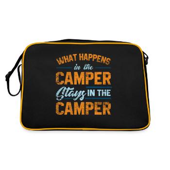 Camper Van - Retro Tasche - Schwarz/Gold - Hinten