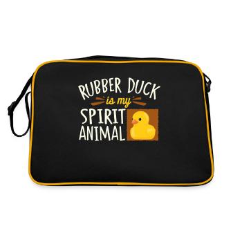 rubber duck - Retro Bag - black/gold - Back