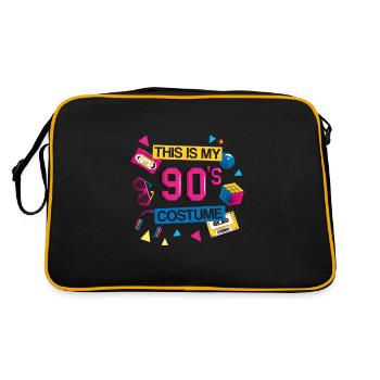 90s 90s soirée à thème costume - Sac Retro - noir/or - Dos