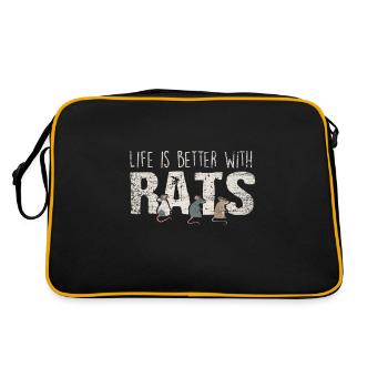 Rate - Sac Retro - noir/or - Dos