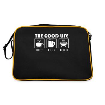 The Good Life Coffee Beer BBQ - Retro Bag - black/gold - Back