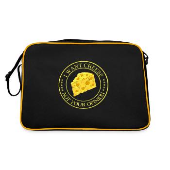 I Want Cheese Not Your Opinion - Retro Bag - black/gold - Back