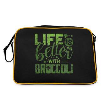 brocoli - Sac Retro - noir/or - Dos