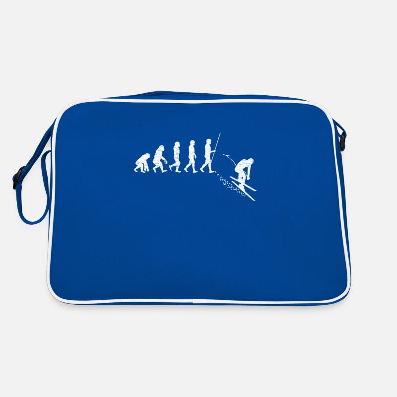 Lustiges Ski Evolution Wintersport Geschenk Retro Tasche