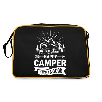 Happy Camper Life Is Good - Retro Bag - black/gold - Back