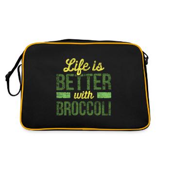 brocoli - Sac Retro - noir/or - Dos