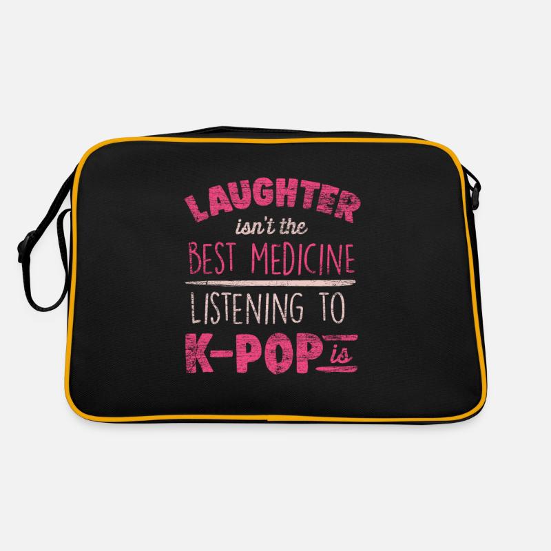 K-Pop - Retro Tasche - Schwarz/Gold