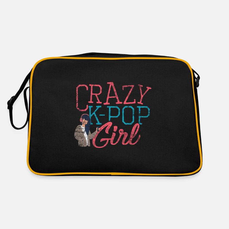 K-POP - Retro Tasche - Schwarz/Gold