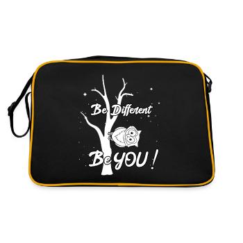 Soyez différent - soyez vous - Sac Retro - noir/or - Dos