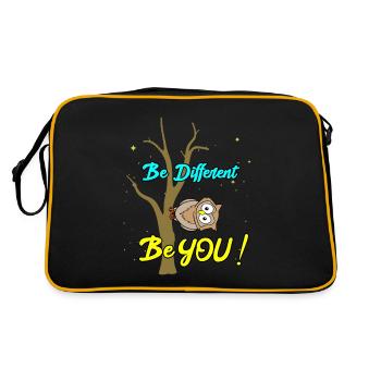 Soyez différent - soyez vous - Sac Retro - noir/or - Dos
