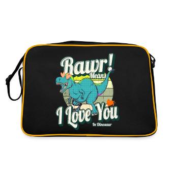 rawr signifie que je t'aime - Sac Retro - noir/or - Dos
