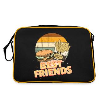 frites et burger Meilleurs amis - Sac Retro - noir/or - Dos