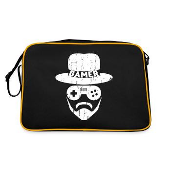 Gamer - Retro Tasche - Schwarz/Gold - Hinten